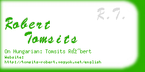 robert tomsits business card